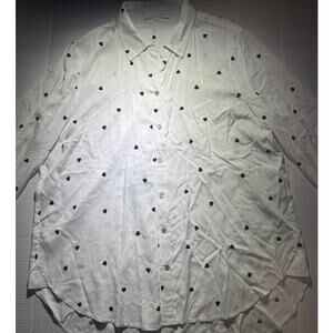 Jane + Delancey Heart Print Button Down